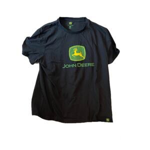 John Deere Black T-Shirt Mens L